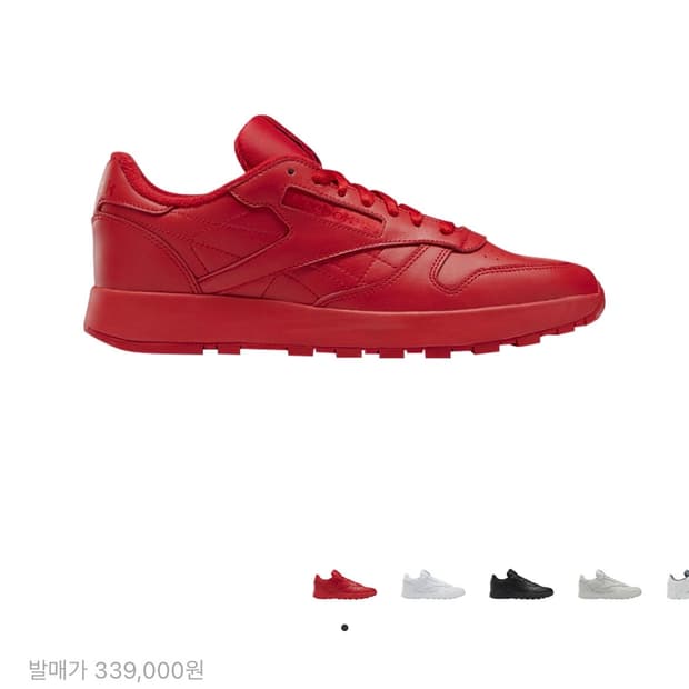 리복 마르지엘라 클래식 레더 더비 타비 슈즈 레드 