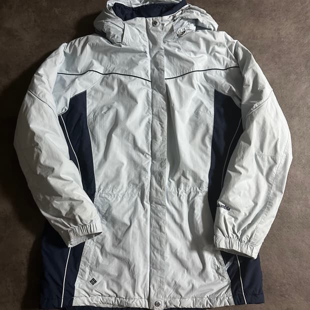 콜롬비아 여성 하늘색 패딩 자켓