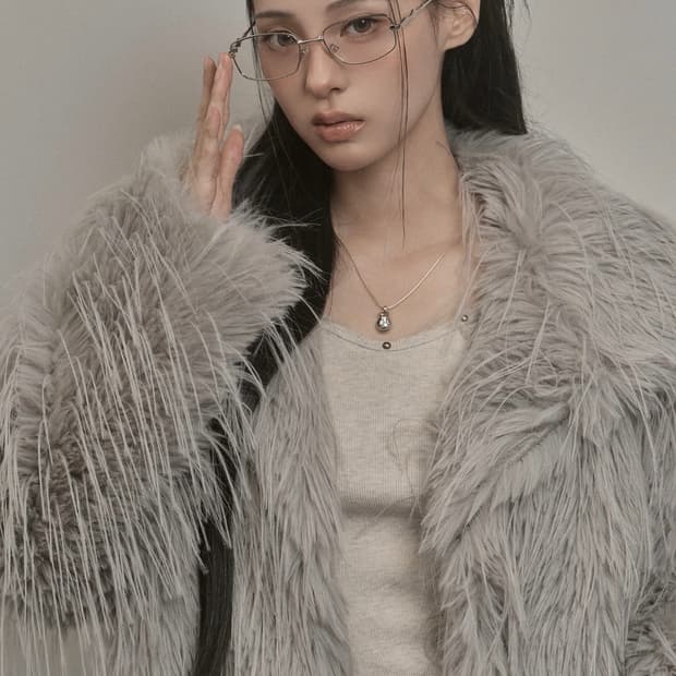 카키포인트 퍼자켓 라이트 그레이