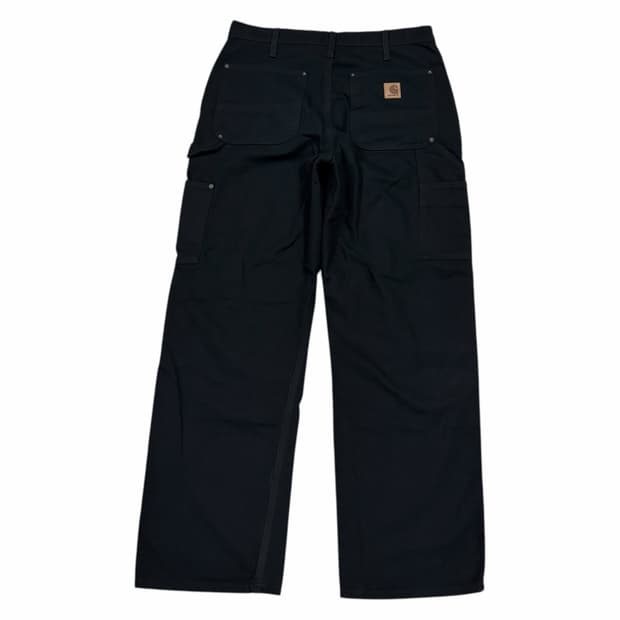 칼하트 빈티지 더블니 블랙 코튼 워크 팬츠 바지 32X30