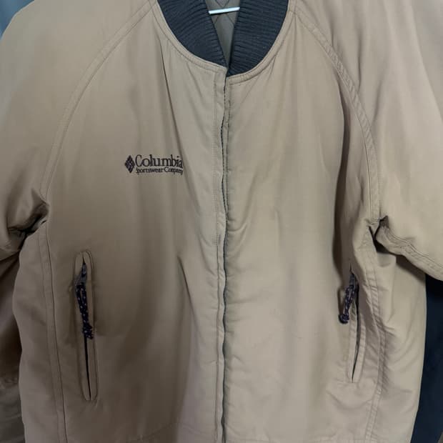 빈티지 usa 컬럼비아 양면 봄버 자켓
