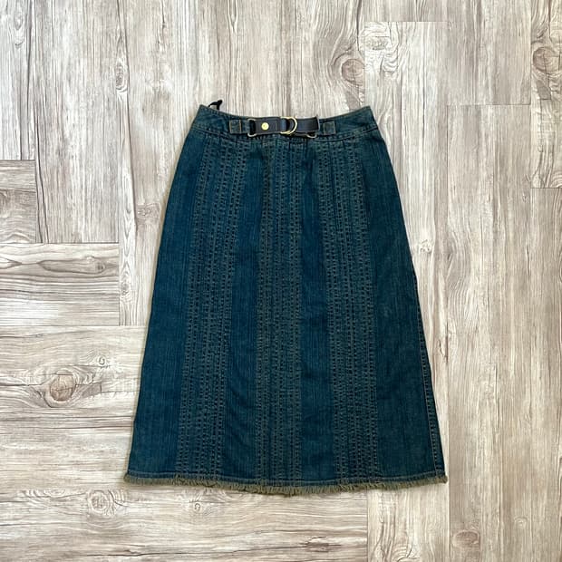 vtg 프릴 데님 스커트