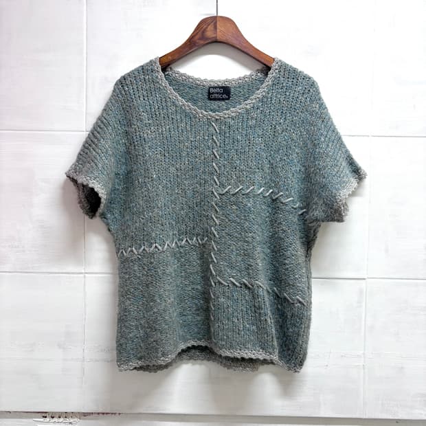 Belta attrice 모헤어 모리걸 울 반팔 니트 탑