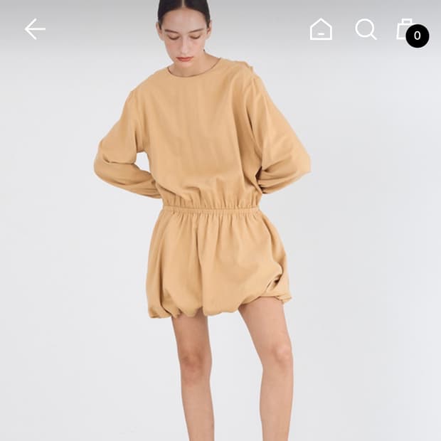 분더캄머 Back Cross Mini Dress_Yellow