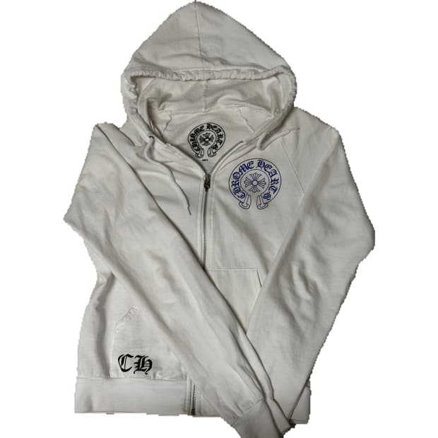 (희귀)크롬하츠 홀스슈 화이트 후드집업
