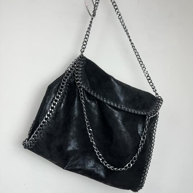 Triple Chain Foldover Shoulder Bag
