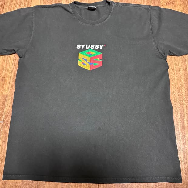 L 스투시 티셔츠 2종 블랙 일괄
