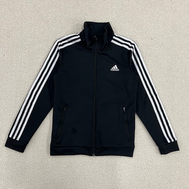 [150] 아디다스 여성 키즈 블랙 트랙탑 집업 져지 자켓 0120M1
