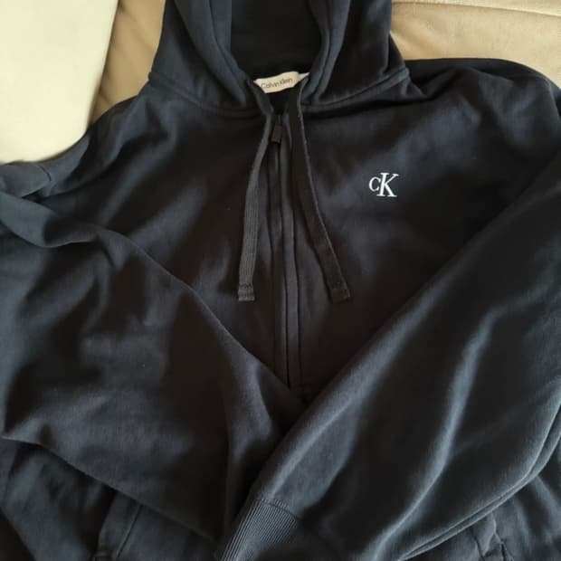 ck 캘빈클라인 기모 후드집업 L