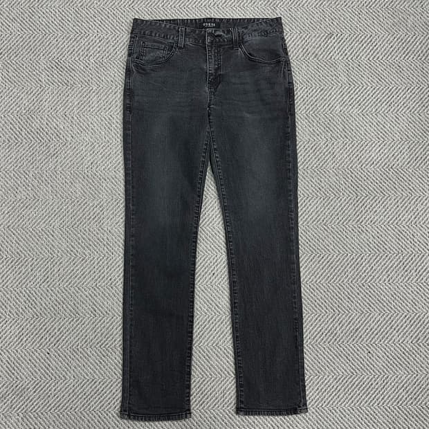 게스 흑청 슬림핏 데님 팬츠 v0898