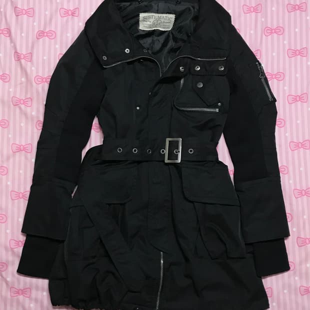 Sistematic 블랙 프렌치 스타일 자켓