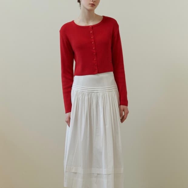 리엘 솝 실크 가디건 레드 soap silk cardigan 새상품