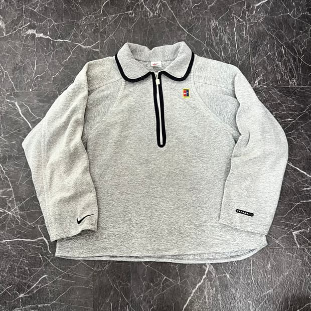 나이키 해리티지 스우시 카라넥 플리스 아노락 집업