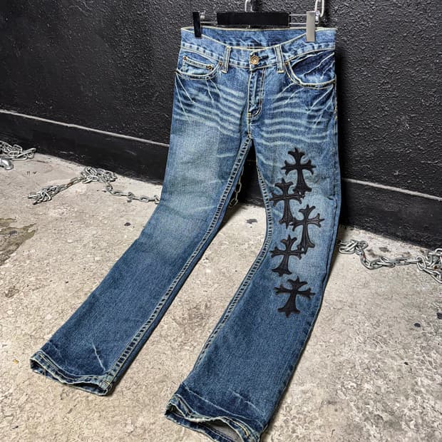 AGATE LABEL – Cross Patch Slim Denim PT