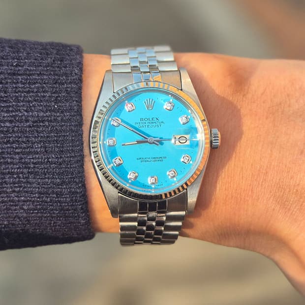 롤렉스 데이저스트 16014 스카이블루 10포인트 천연다이아