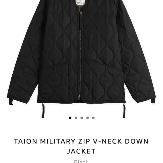 타이온 크루넥 경량다운 패딩 블랙 L