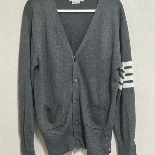 톰브라운 메리노 회색 가디건 2사이즈