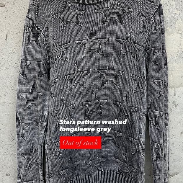 차콜 스타 니트