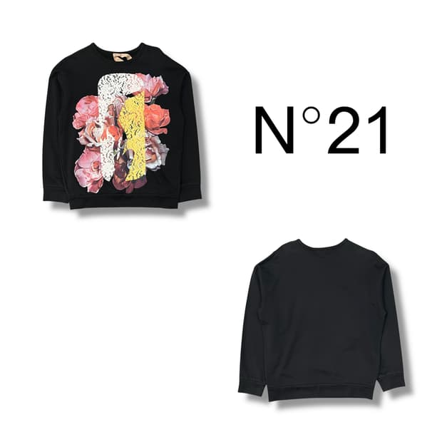  n21 플라워 프린팅 스웻셔츠 y12266