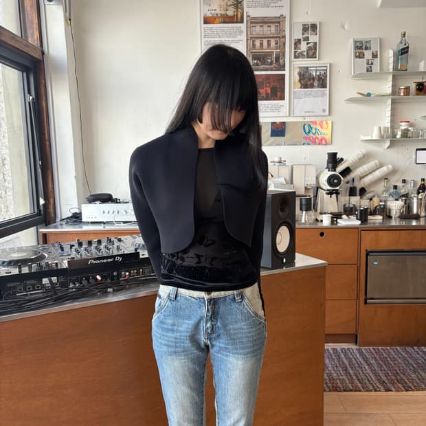 히로코 코시노 더블 매쉬 볼레로