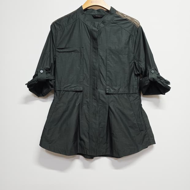 더아이잗 허리스트리밍 반팔 자켓 점퍼