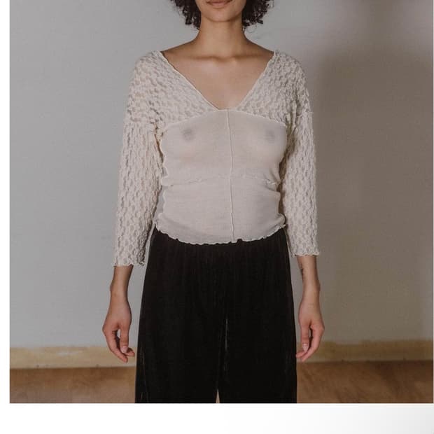 베이스레인지 Nehru 긴팔 티셔츠/Undyed/S