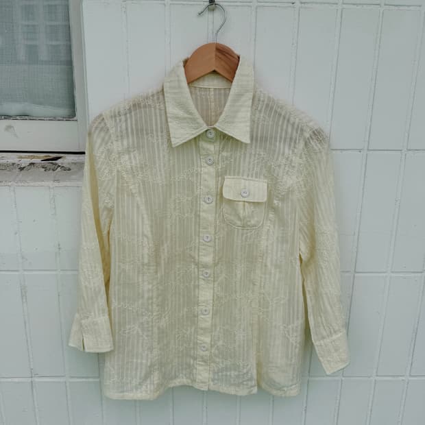 Lace Stripe Blouse