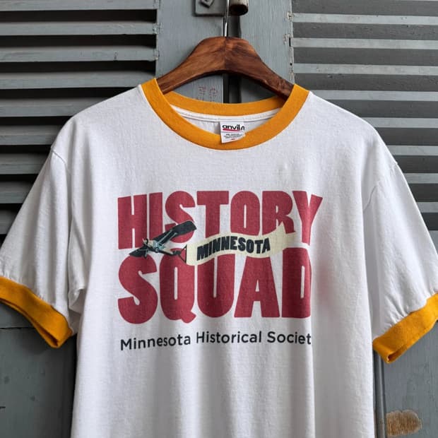 [M]USA 빈티지 HISTORY SQUAD 링거 티셔츠
