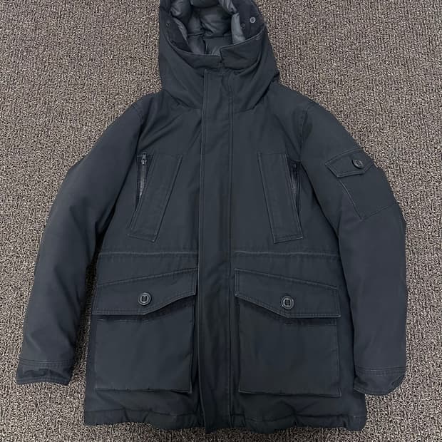 에스피오나지 덕다운 후드 패딩 점퍼 블랙 S