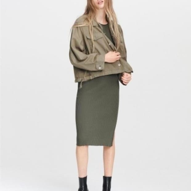 레그앤본 밀리터리 루즈핏 숏 버튼 야상 