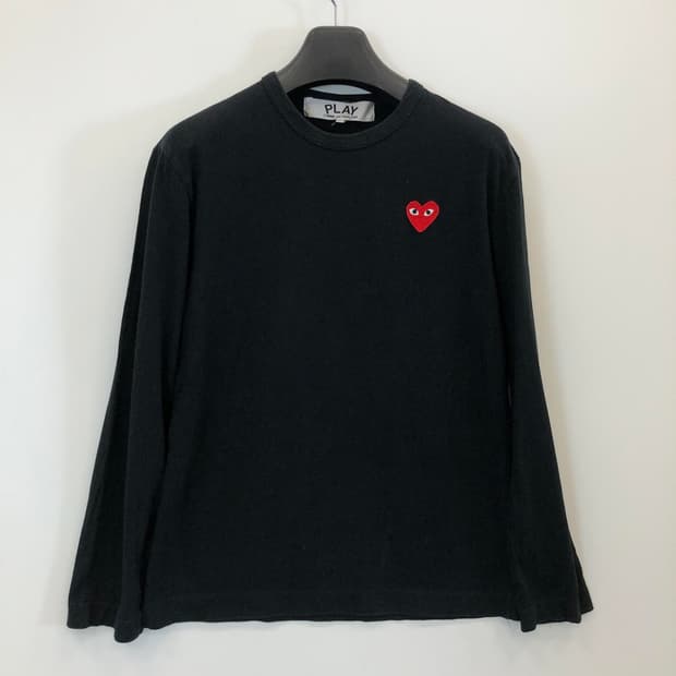 꼼데가르송 와펜 블랙 긴팔 L