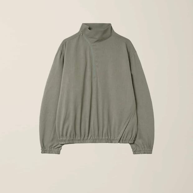 EE CURVED HALF ZIP-UP MODERN MOCHA