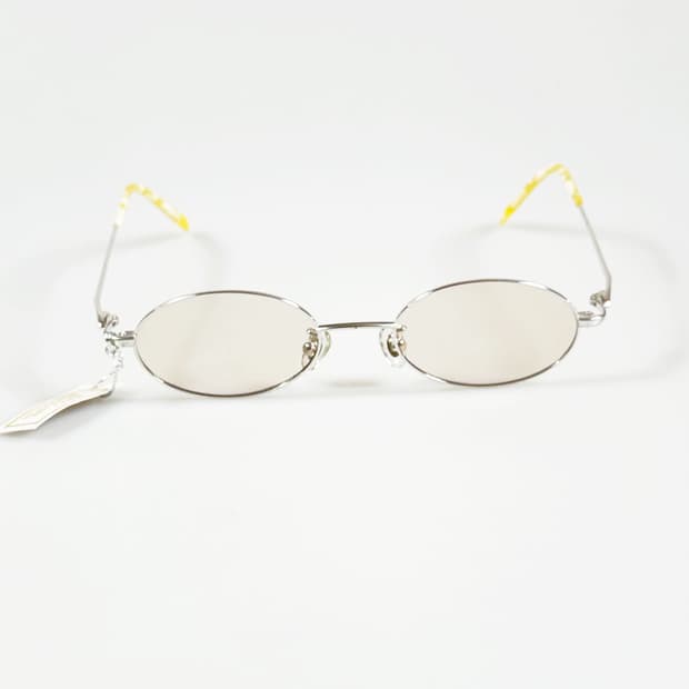 JEEP 실버 슬림 오벌 메탈 프레임 빈티지 안경