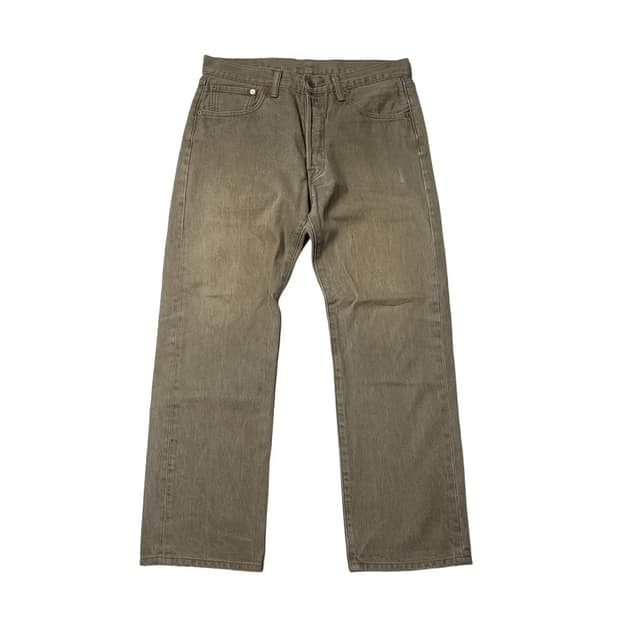 리바이스 501 빈티지 카키컬러 컬러진 34