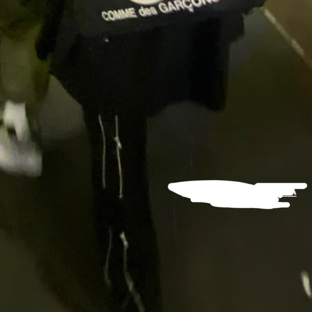 23aw 블랙 꼼데가르송 후면zip 팬츠 m