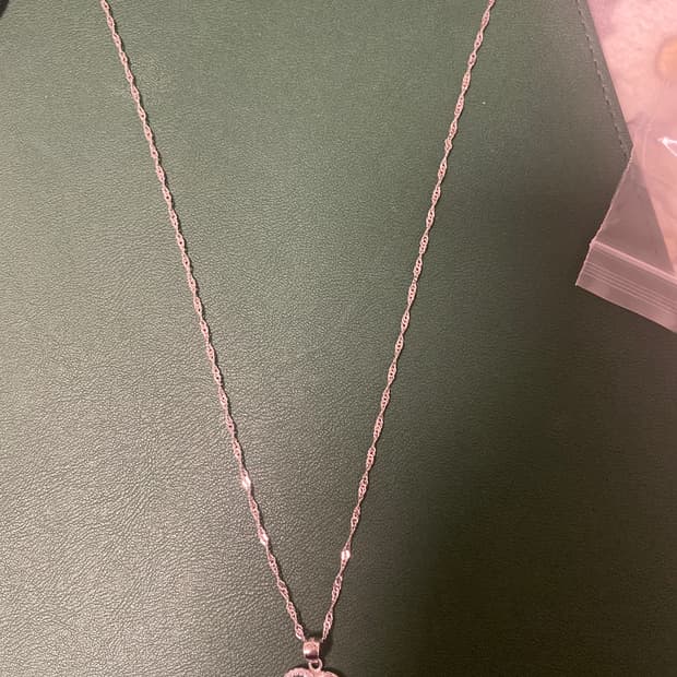 하트 곰돌이 목걸이 S925 실버