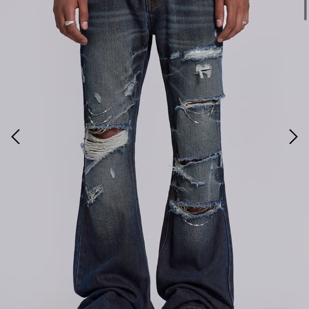 Jaded London Cross Chain Blue Drift Boot