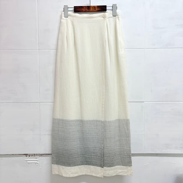 아이보리 그라데이션 랩 스커트 JPN