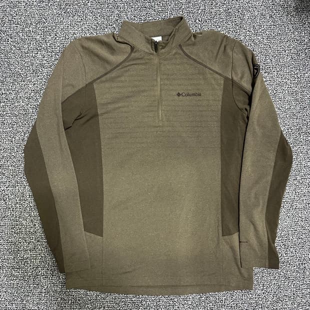 (M) 컬럼비아 하프집업 기능성 긴팔티
