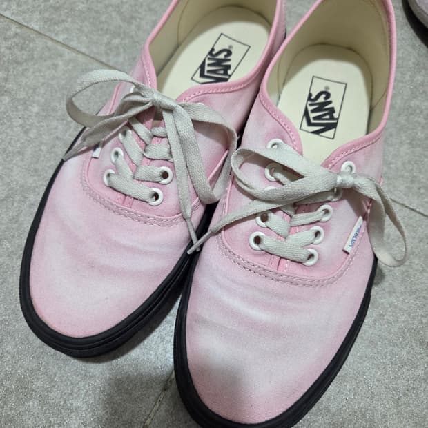 반스 어센틱 웨이브 워시드 핑크 270