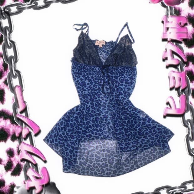 갸루 y2k 레오파드 슬립