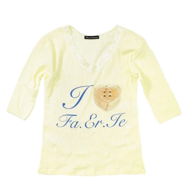 샵페어리 레이스 티셔츠 레몬 lace T-shirt (lemon)
