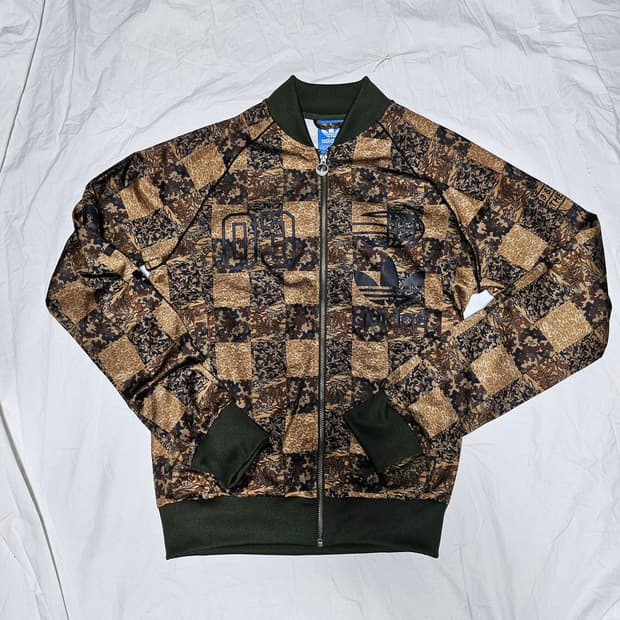 아디다스 파이어버드 리얼우드 체크 패턴 져지 95