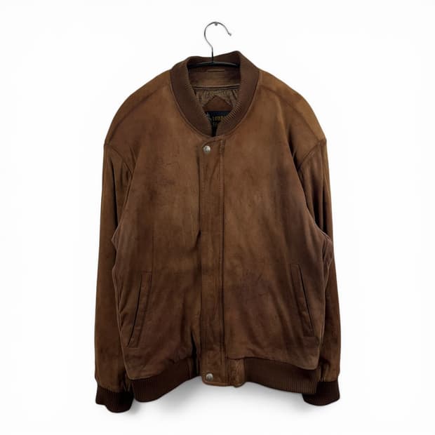 (95) 런던포그 90s 산양가죽 스웨이드 블루종 자켓 브라운