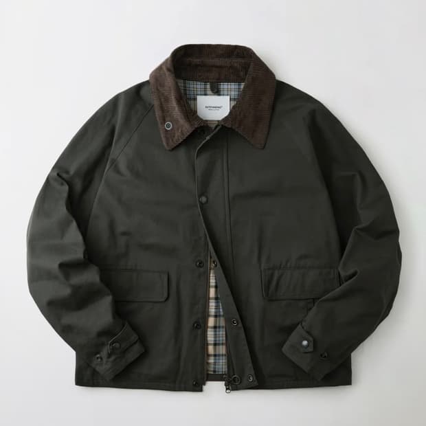 아웃스탠딩 코듀로이 카라 숏자켓