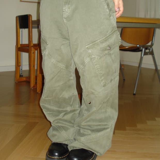 아워캐비넷 deep dying cargo pants s