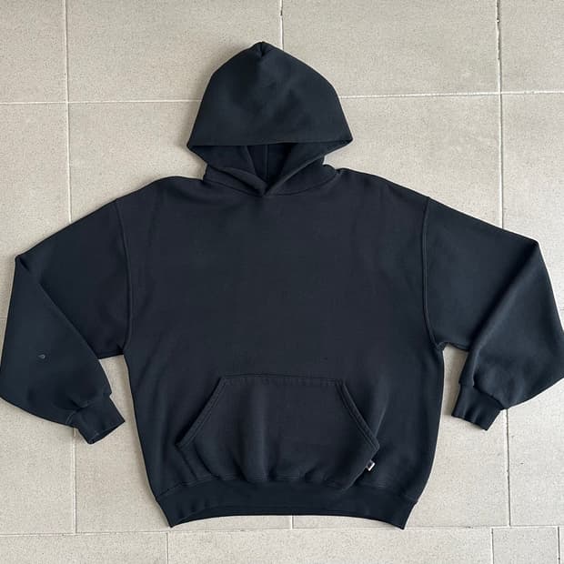 90s 빈티지 러셀 후드 블랙 L