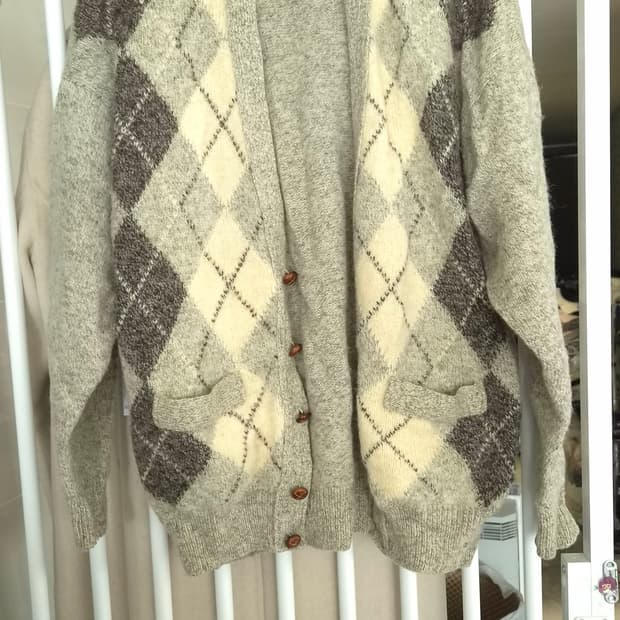 영국브랜드  아가일 니트 가디건