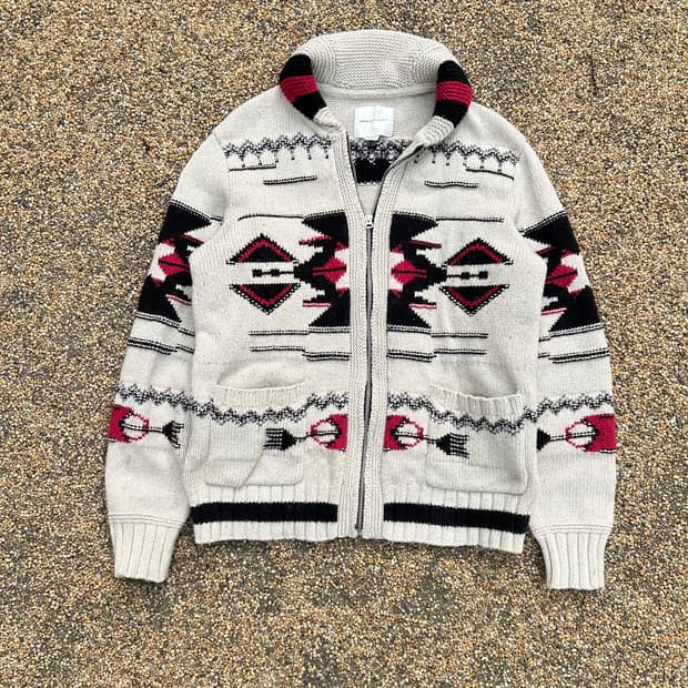 아메리칸 이글 나바호 패턴 니트 집업
