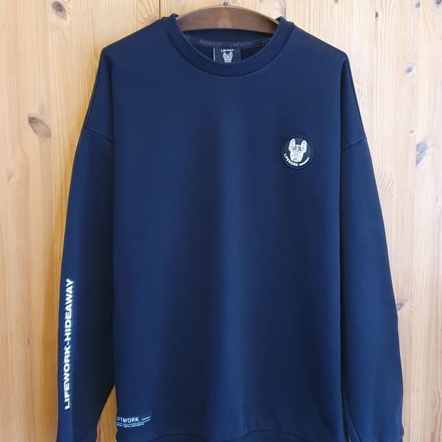 100.Life Work 로고 맨투맨